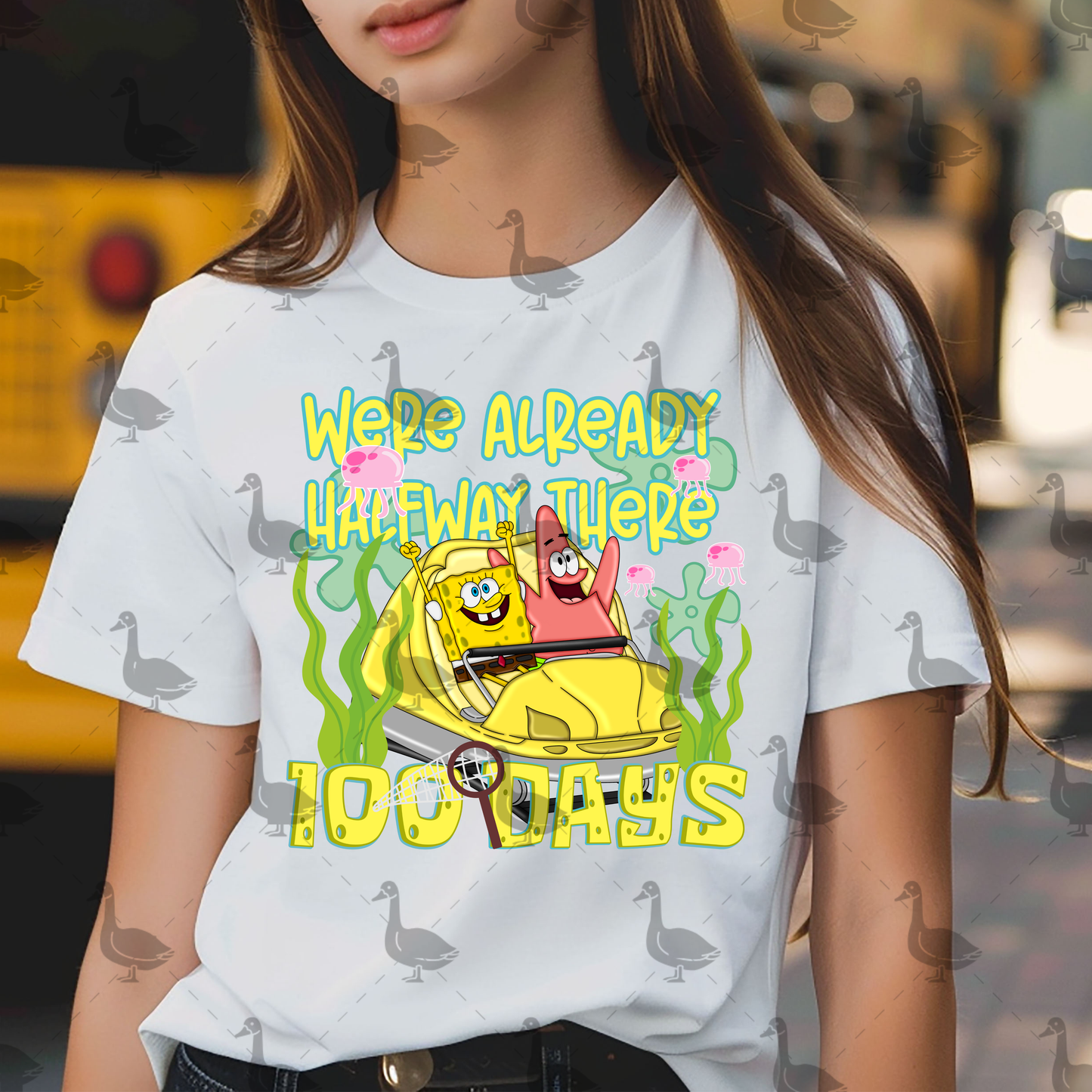 Halfway there sponge - DTF TRANSFER (100 days of growth school edition collab)