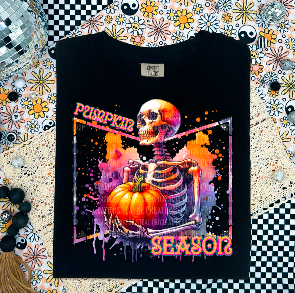 Pumpkin season skellie - DTF TRANSFER (LCD)
