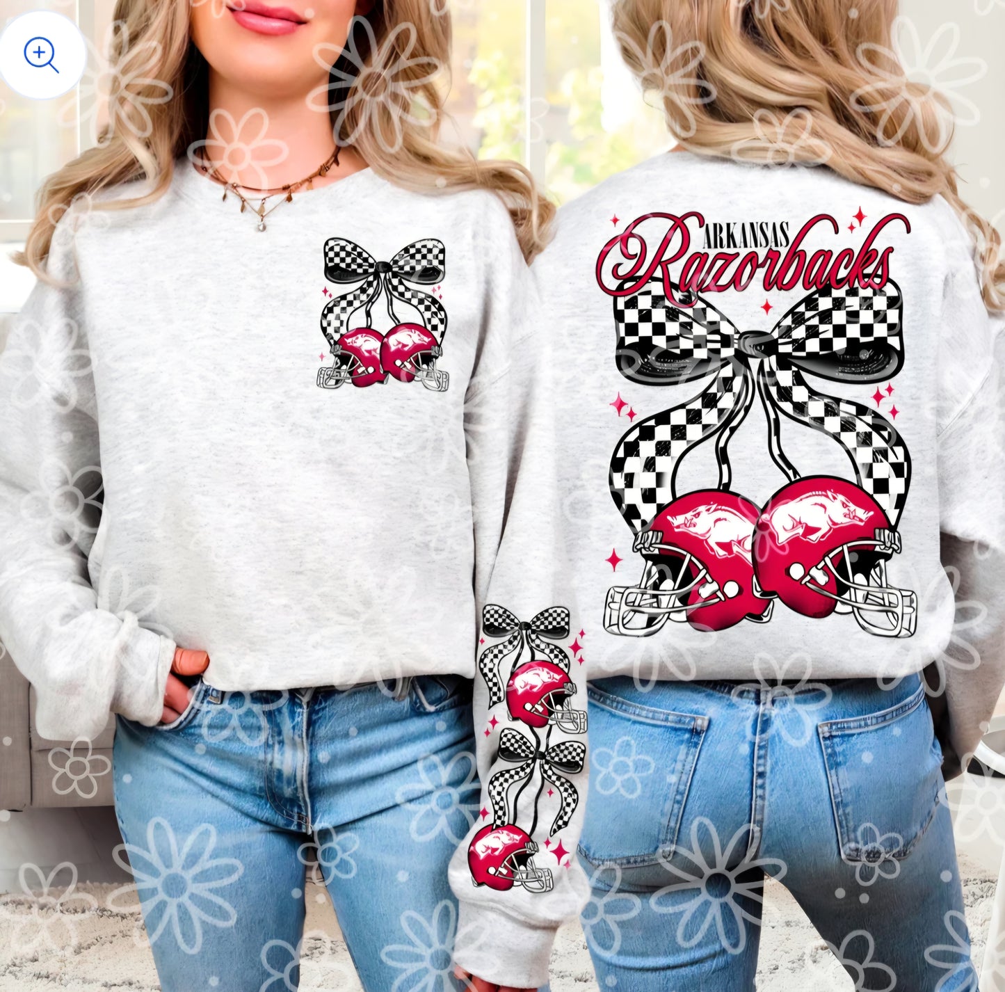 Razorbacks - cherry football - DTF TRANSFER (MMD SEPT25)