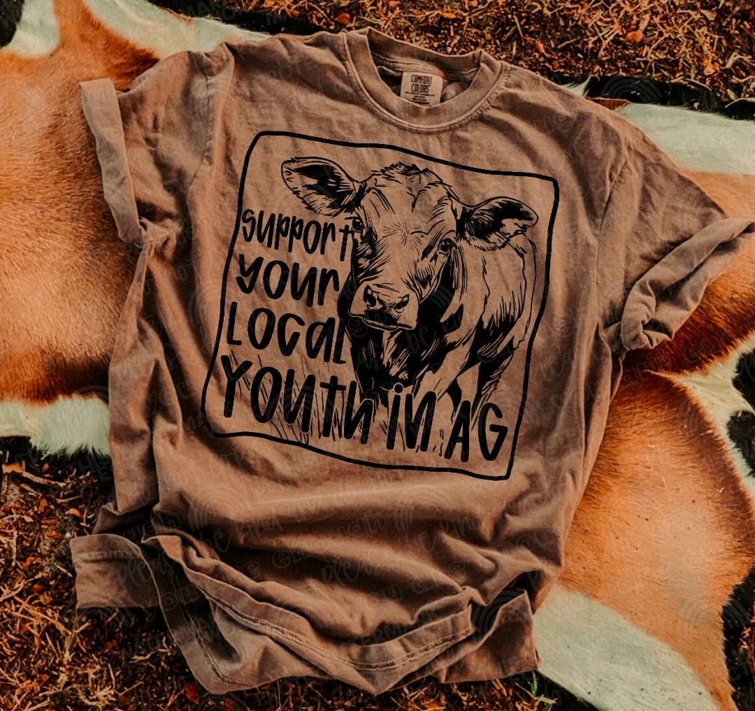 Support your local youth in AG cow - (DTF TRANSFER) SAL