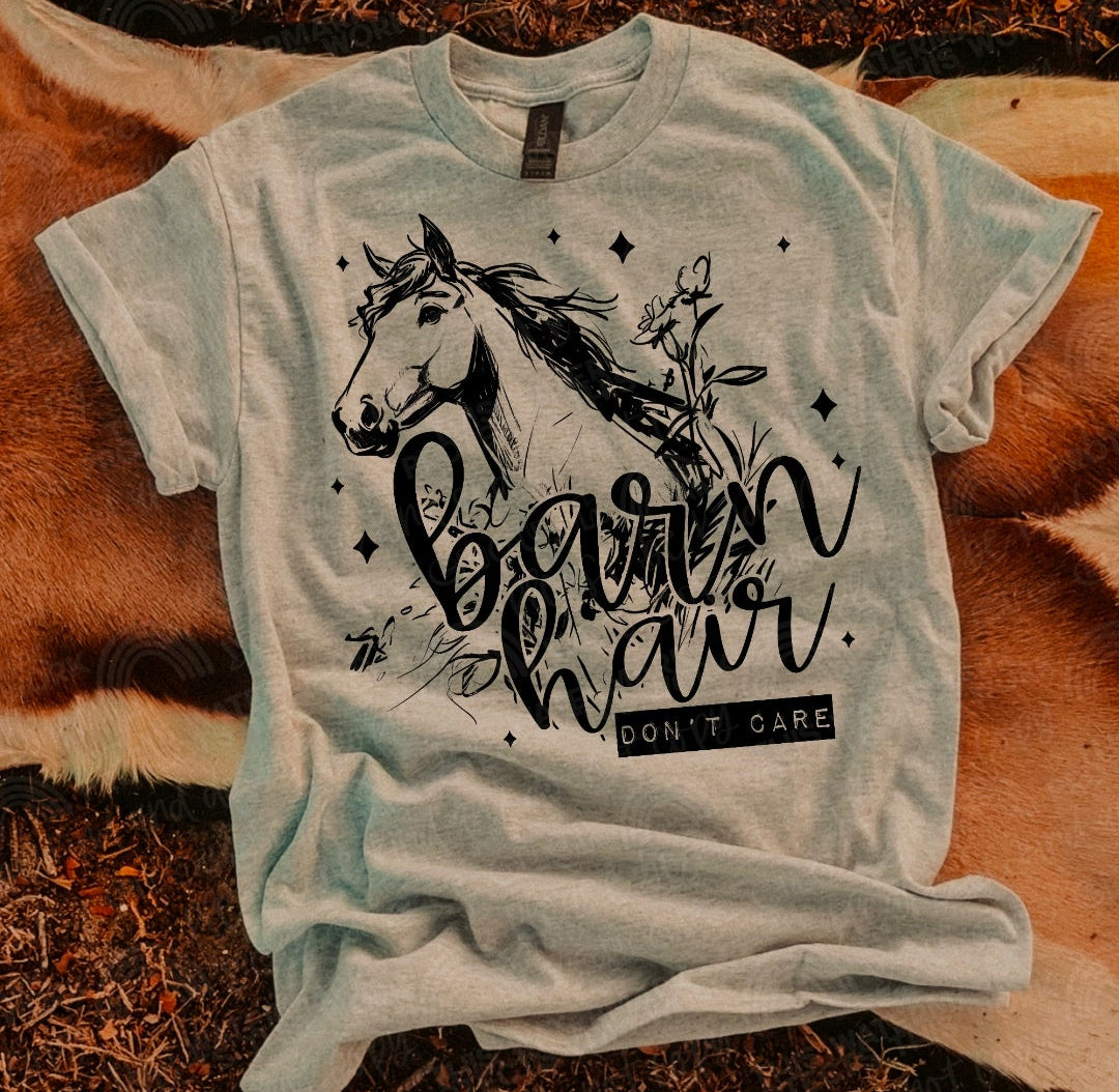 Barn hair dont care horse - (DTF TRANSFER) SAL