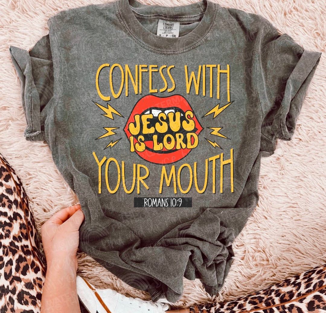 Jesus saves confess with your mouth - (DTF TRANSFER) SAL