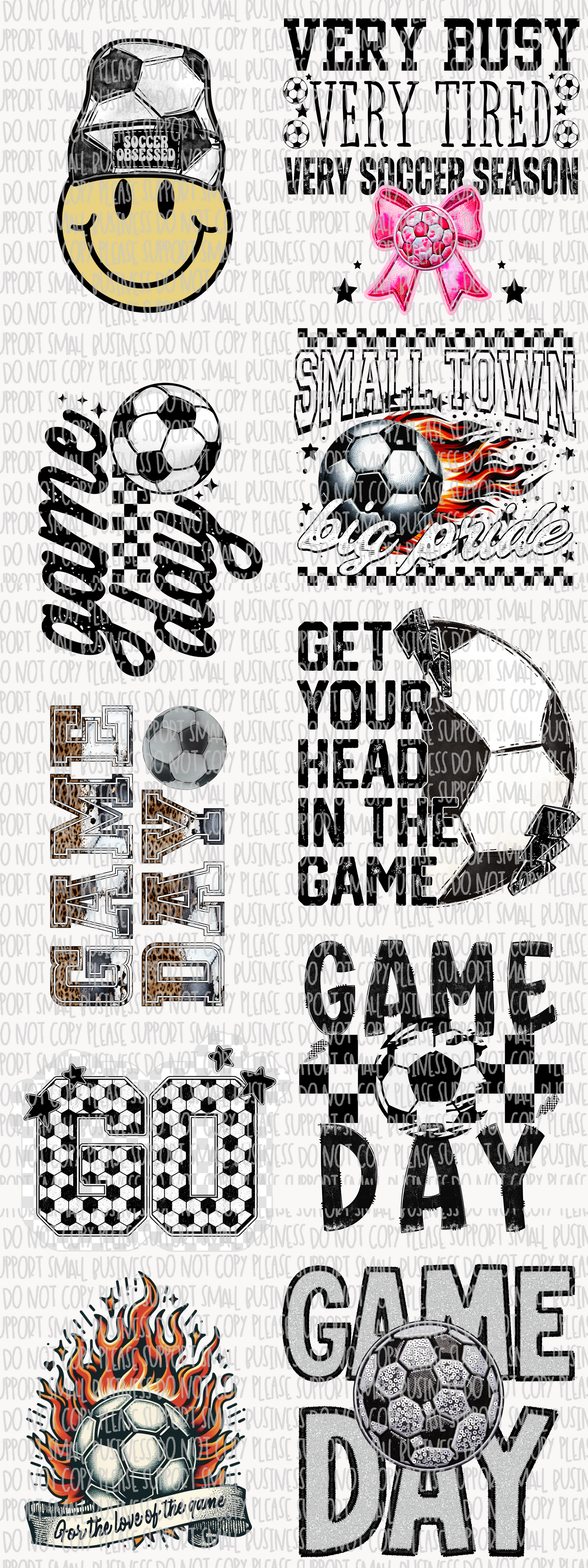 Soccer mix; premade gang sheet