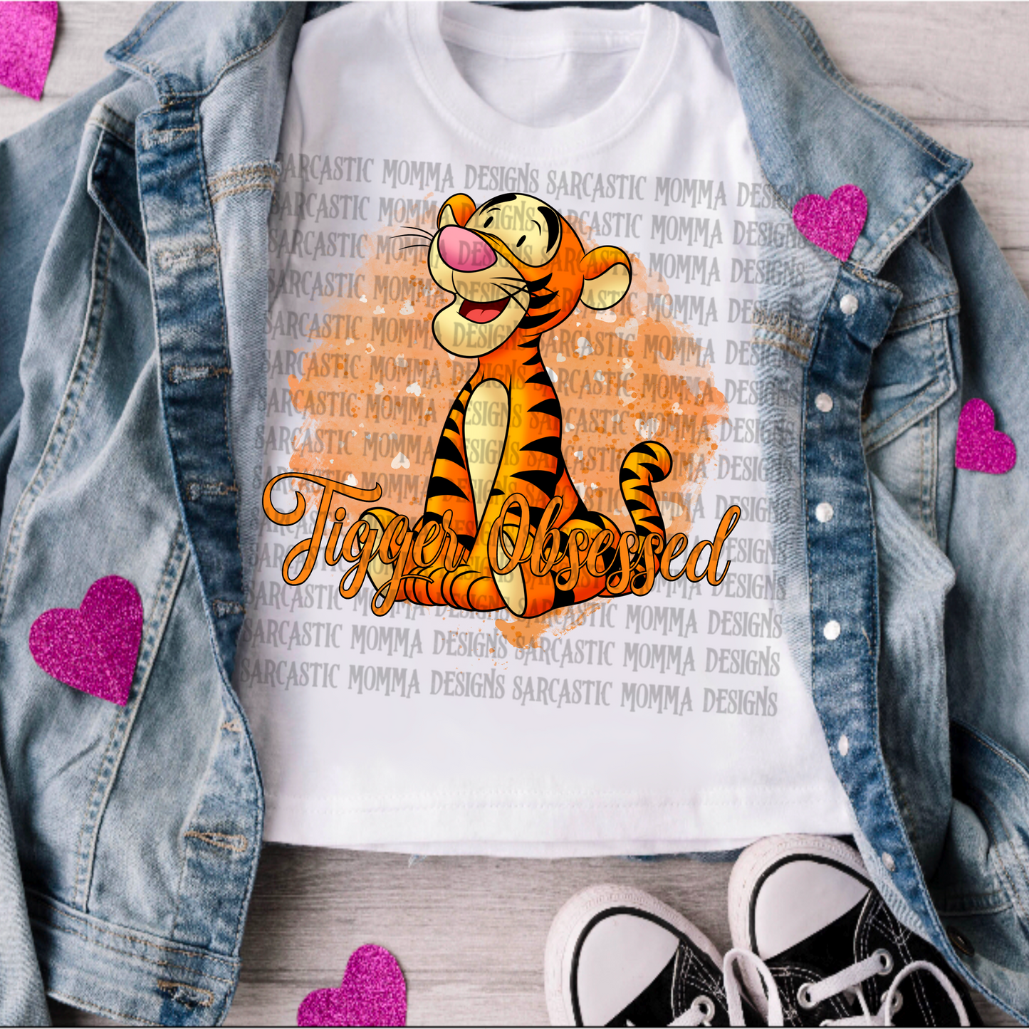 Bouncy Tiger Obsessed-DTF TRANSFER (SMD)