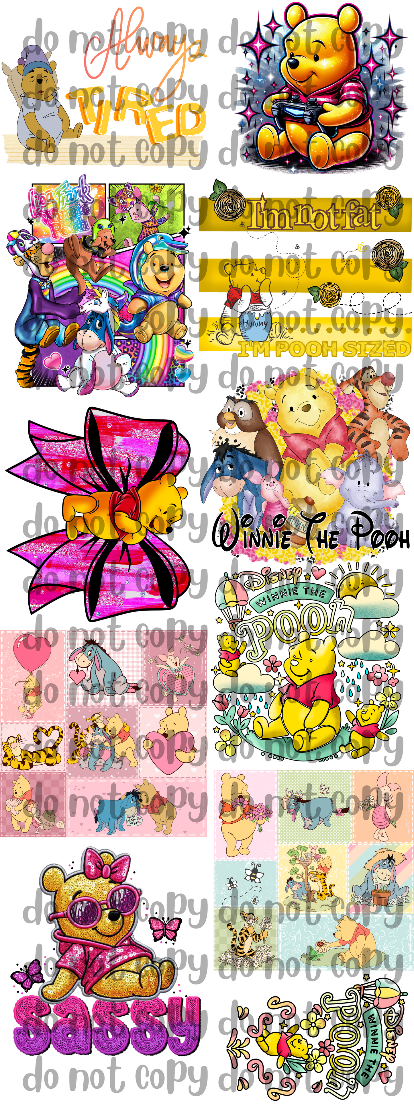 Honeybear ; premade gang sheet 22x60