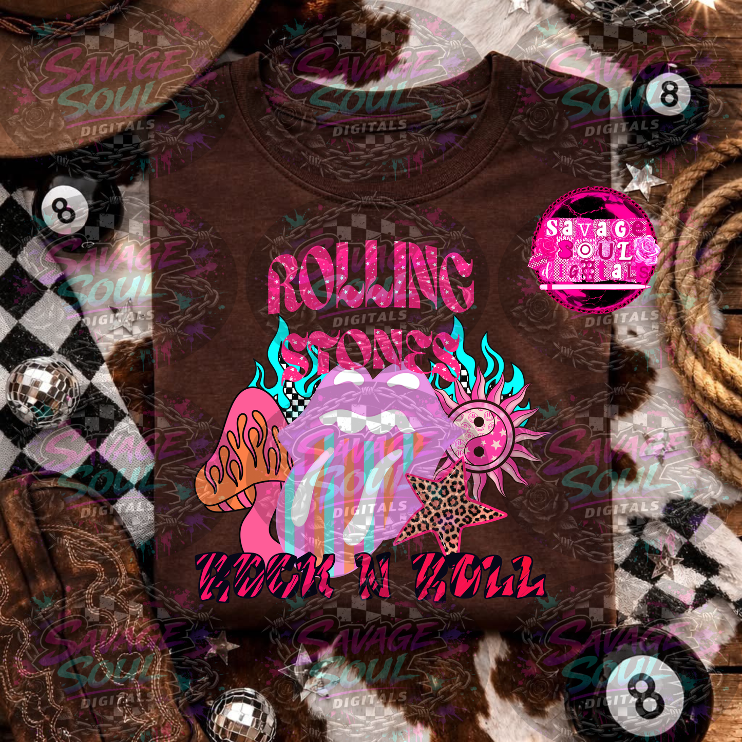 Rolling - Rock N Roll-DTF TRANSFER (RiotEnergy)