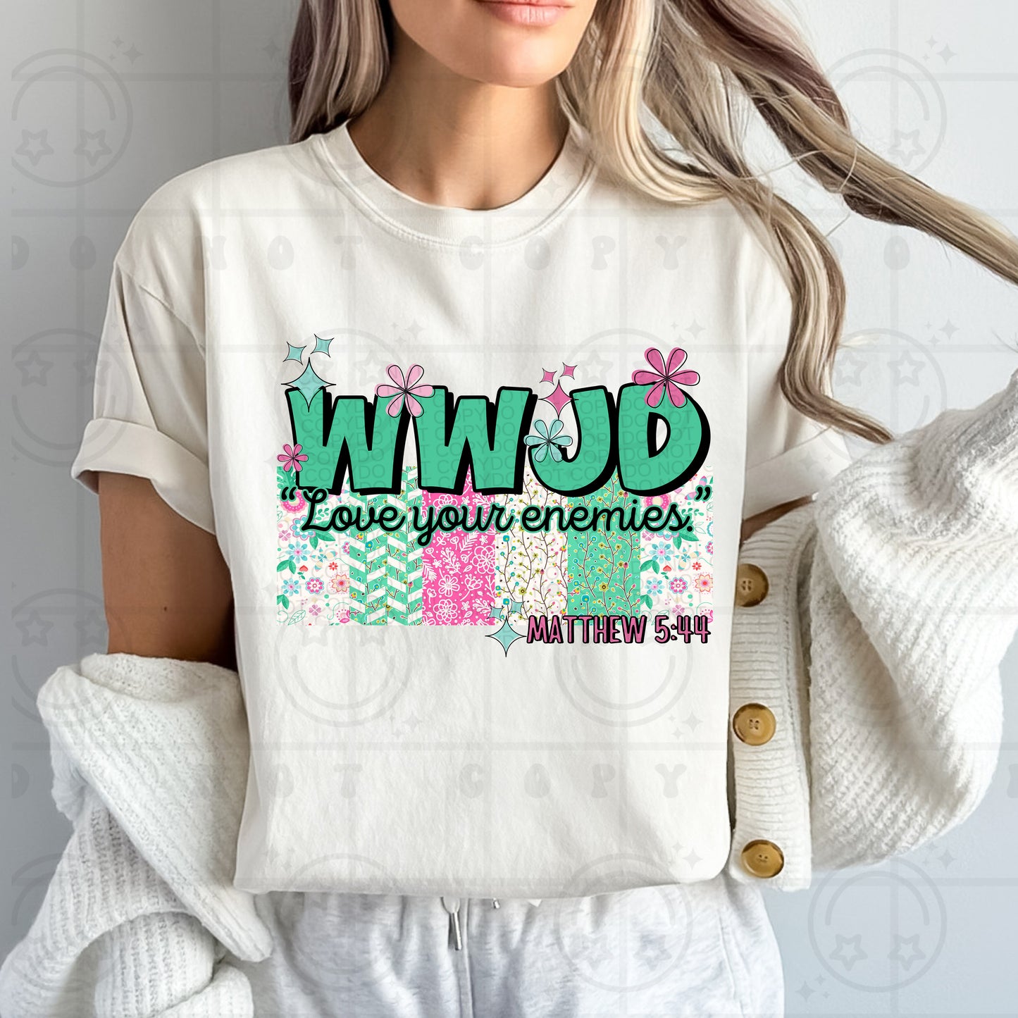 WWJD Love your enemies-DTF TRANSFER (HWD/Mar25)