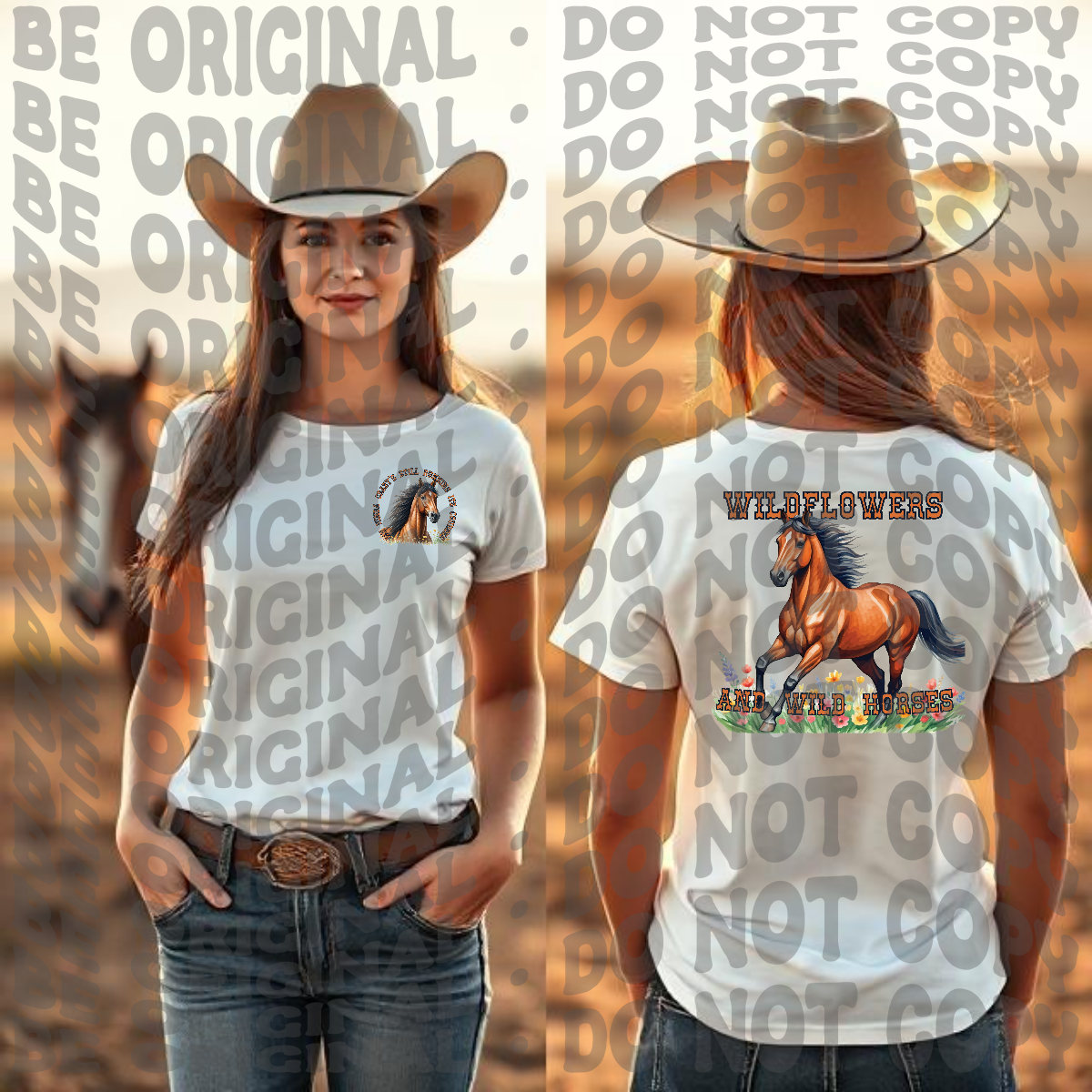Wildflowers and wild horses - DTF TRANSFER (SFD Apr25)