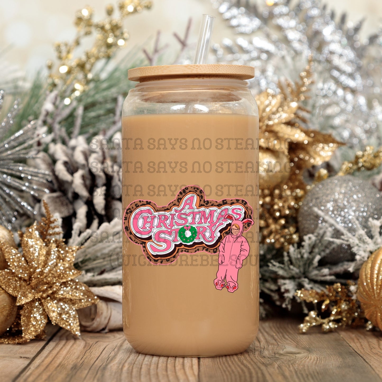 A Christmas story leopard - UV DTF DECAL (Xmas in July Collab saved/BBDc)