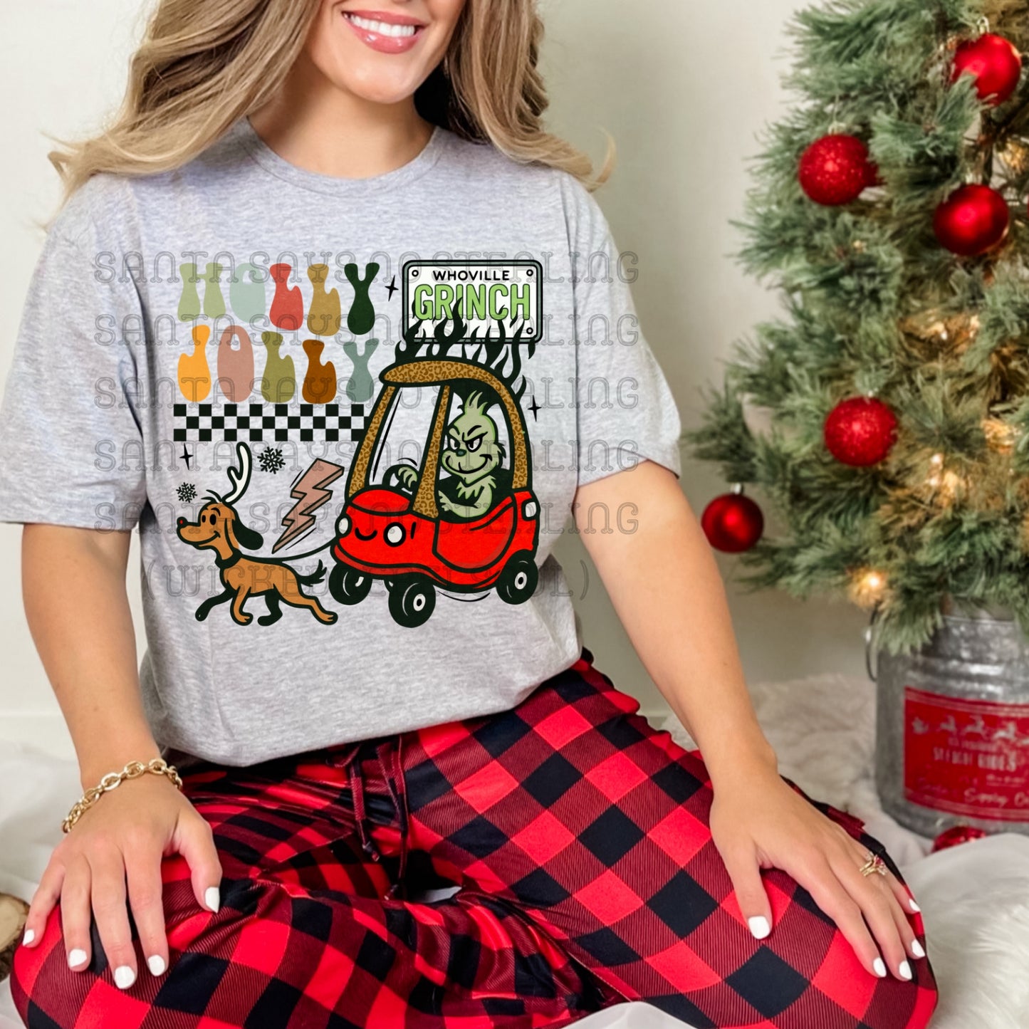 Holly jolly grouch - UV DTF DECAL (Xmas in July Collab saved/BBDc)