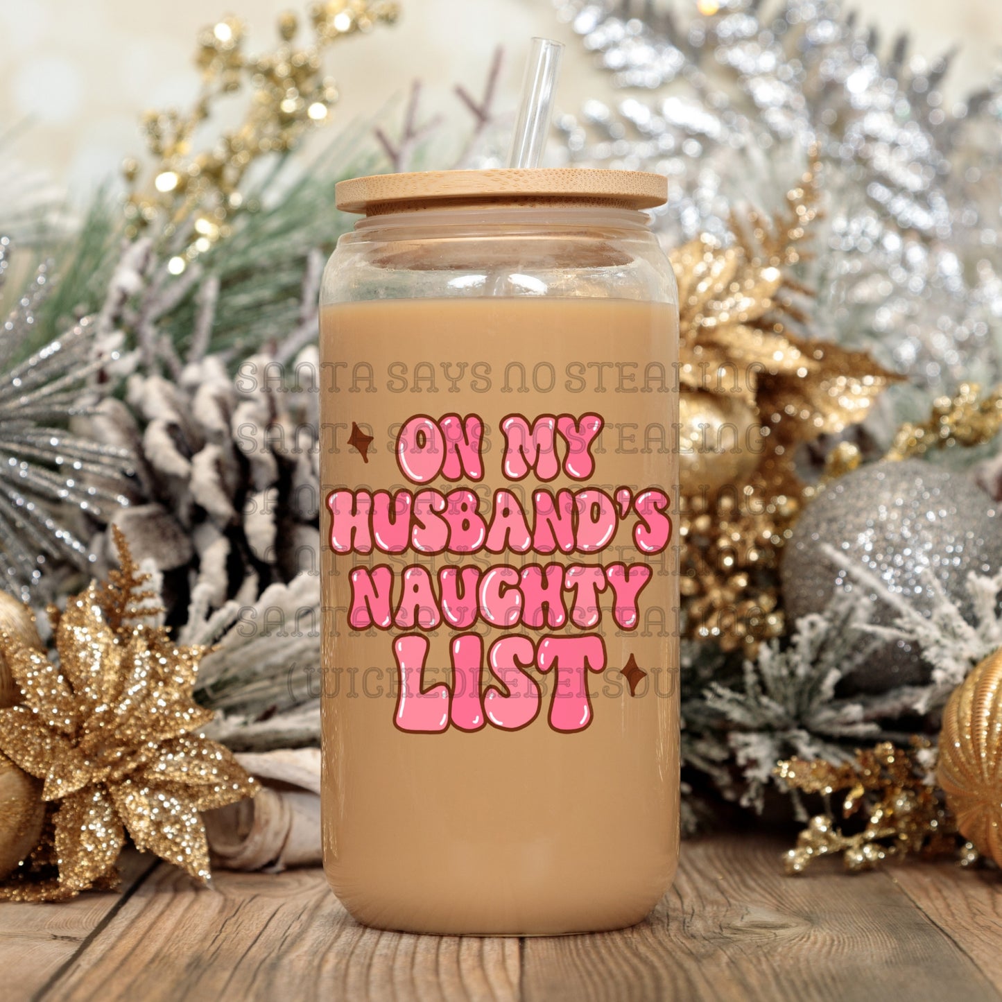 On my husband's naughty list - UV DTF DECAL (Xmas in July Collab saved/BBDc)
