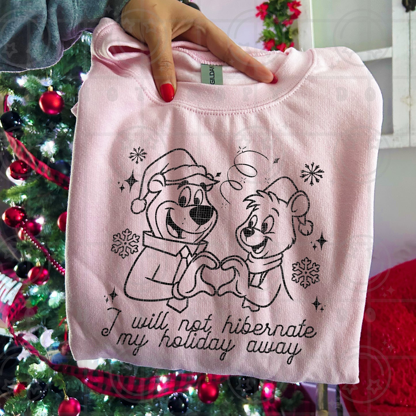 I will not hibernate my Holiday away bear (DTF TRANSFER) HWD NOV25