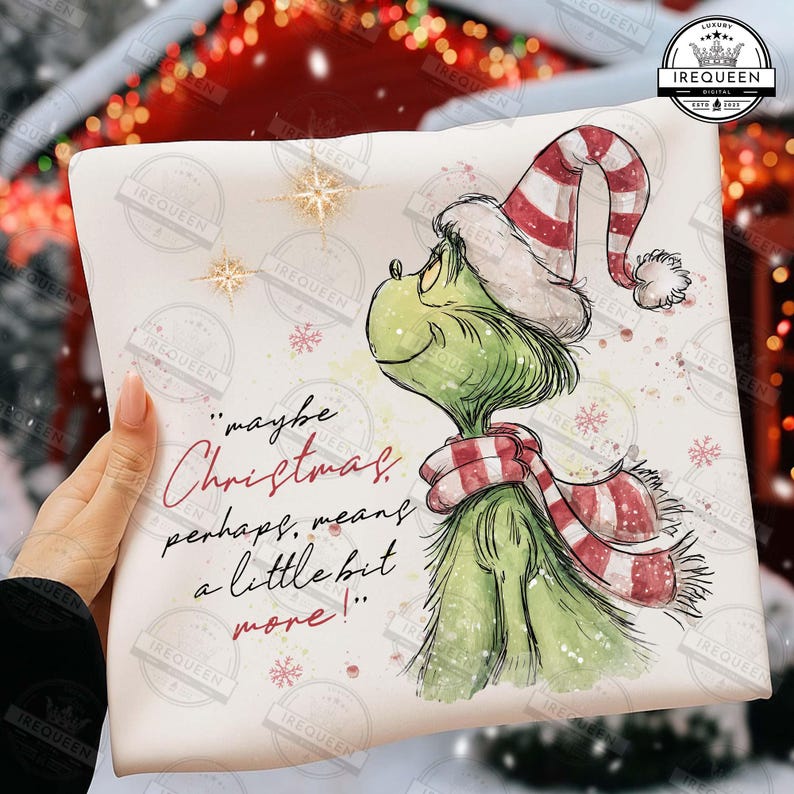 Maybe Christmas retro grouch - DTF TRANSFER