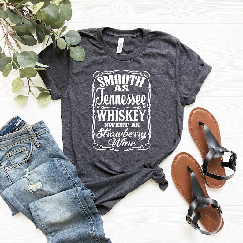 Smooth as Tennessee Whiskey WHITE - DTF TRANSFER ONLY ssd/ldc
