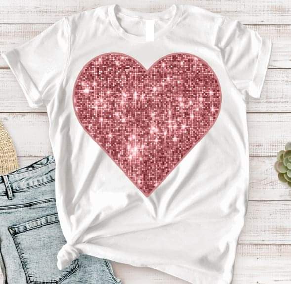 Light Pink Heart - DTF TRANSFER (TD)