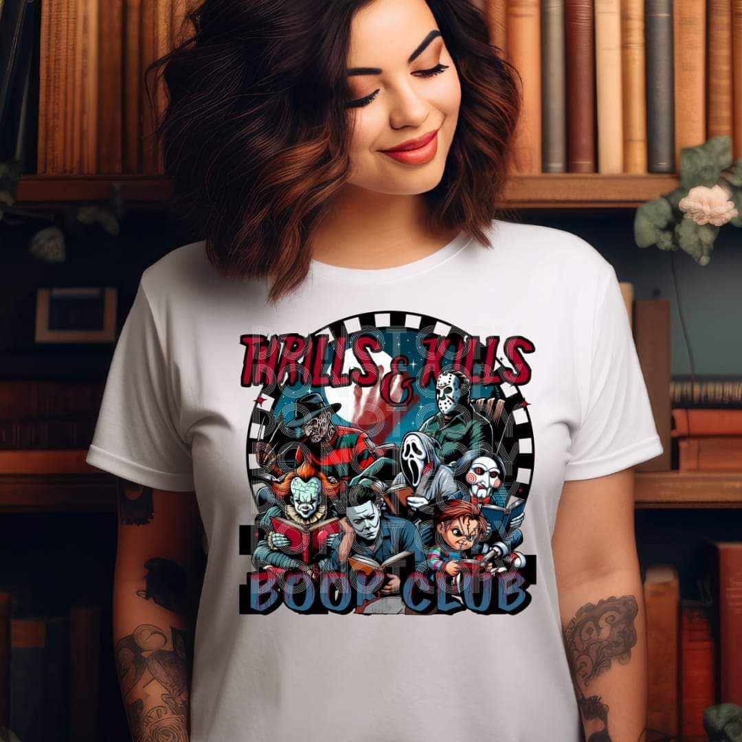 Thrills & Kills Book Club - DTF TRANSFER (BOOKISH COLLAB RHD & TED)