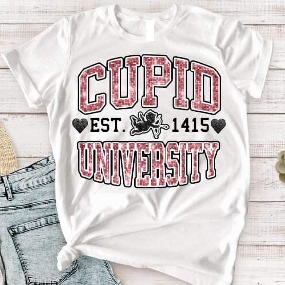 Cupid University Pink - DTF TRANSFER (TD)