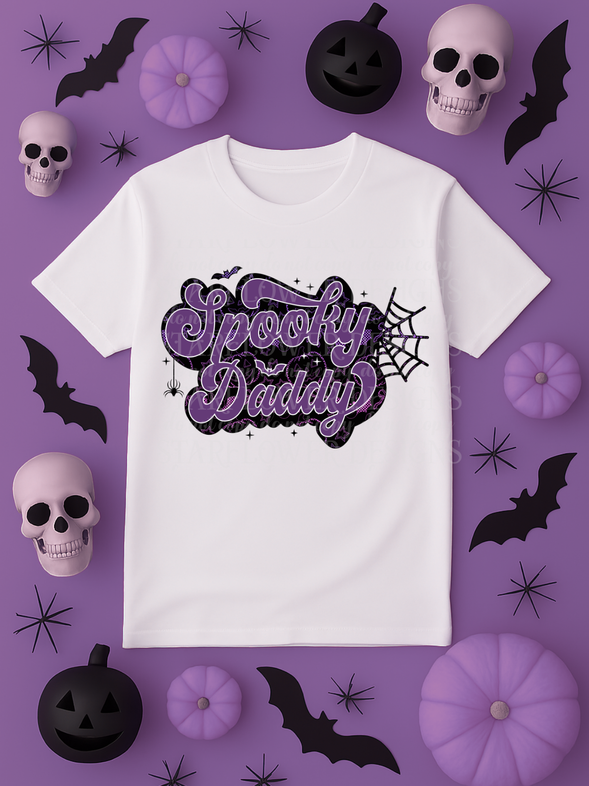 Purple Spooky Mama, Mini, or Daddy (you choose!) - DTF TRANSFER ONLY (SFD JLY25)