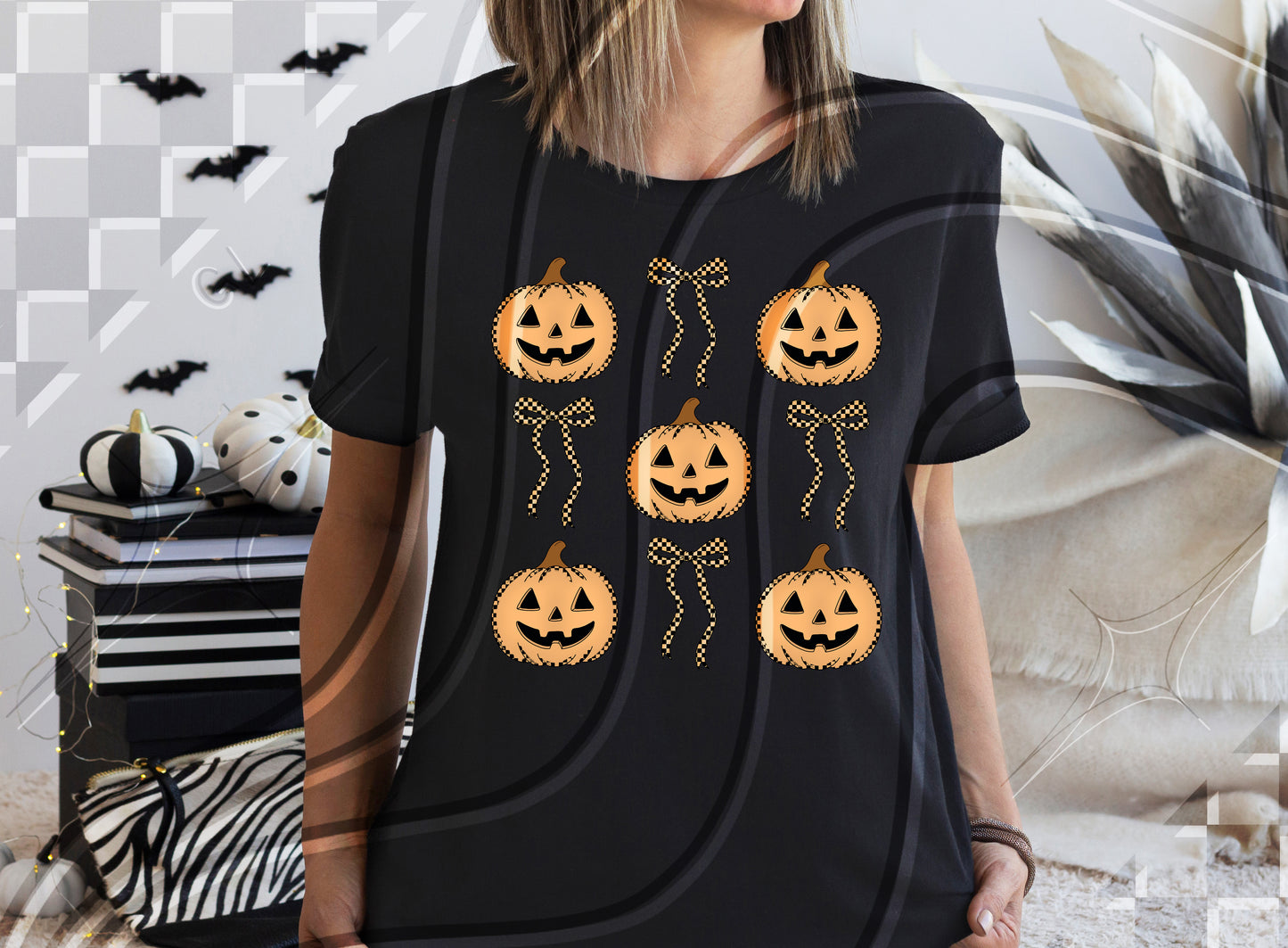 "Neon" Orange Pumpkin Coquette - DTF TRANSFER (GL825)