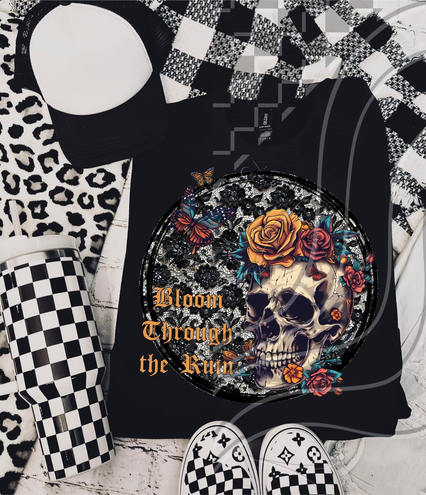 Bloom through ruin- DTF TRANSFER (GL825)