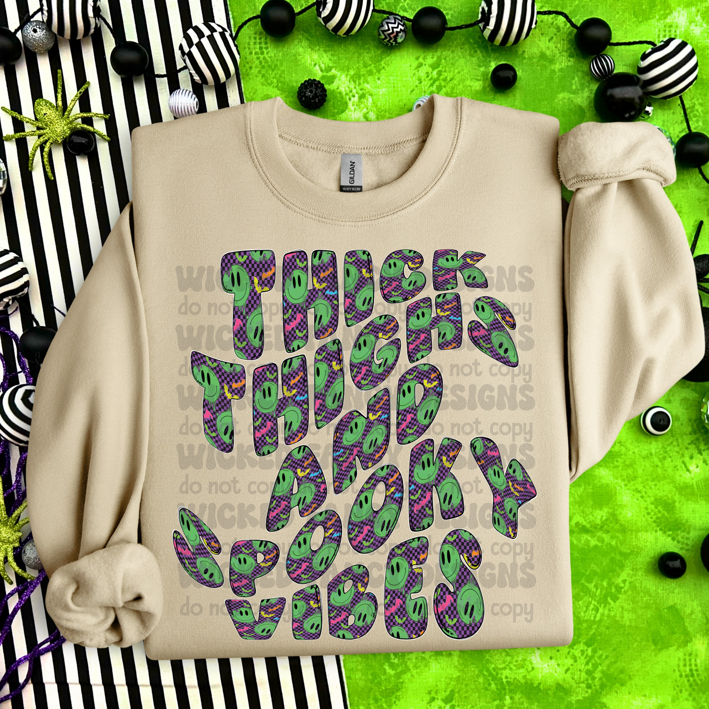 Thick thighs, spooky vibes- DTF TRANSFER (WFD Sept25)