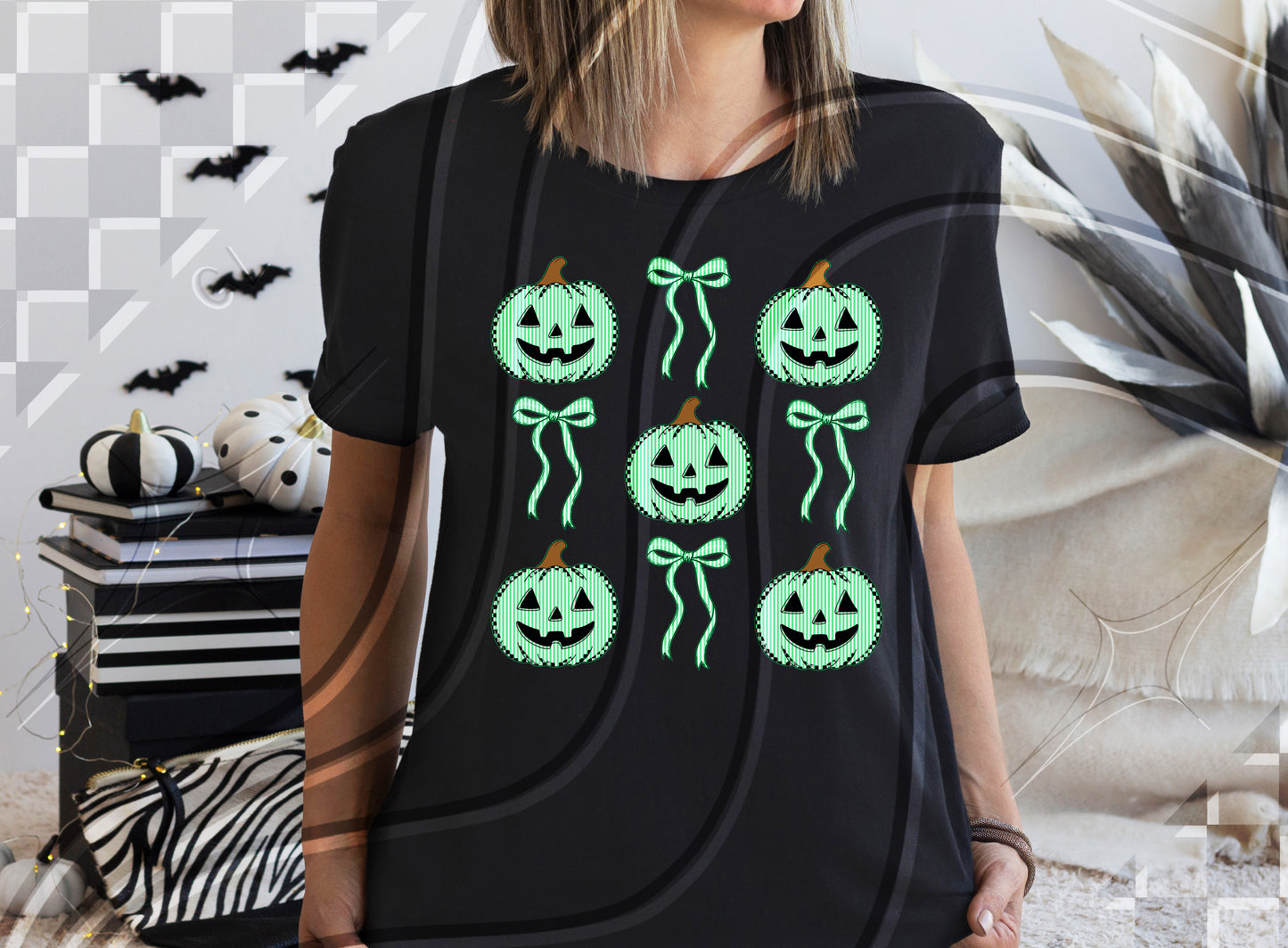 "Neon" Green Pumpkin Coquette - DTF TRANSFER (GL825)