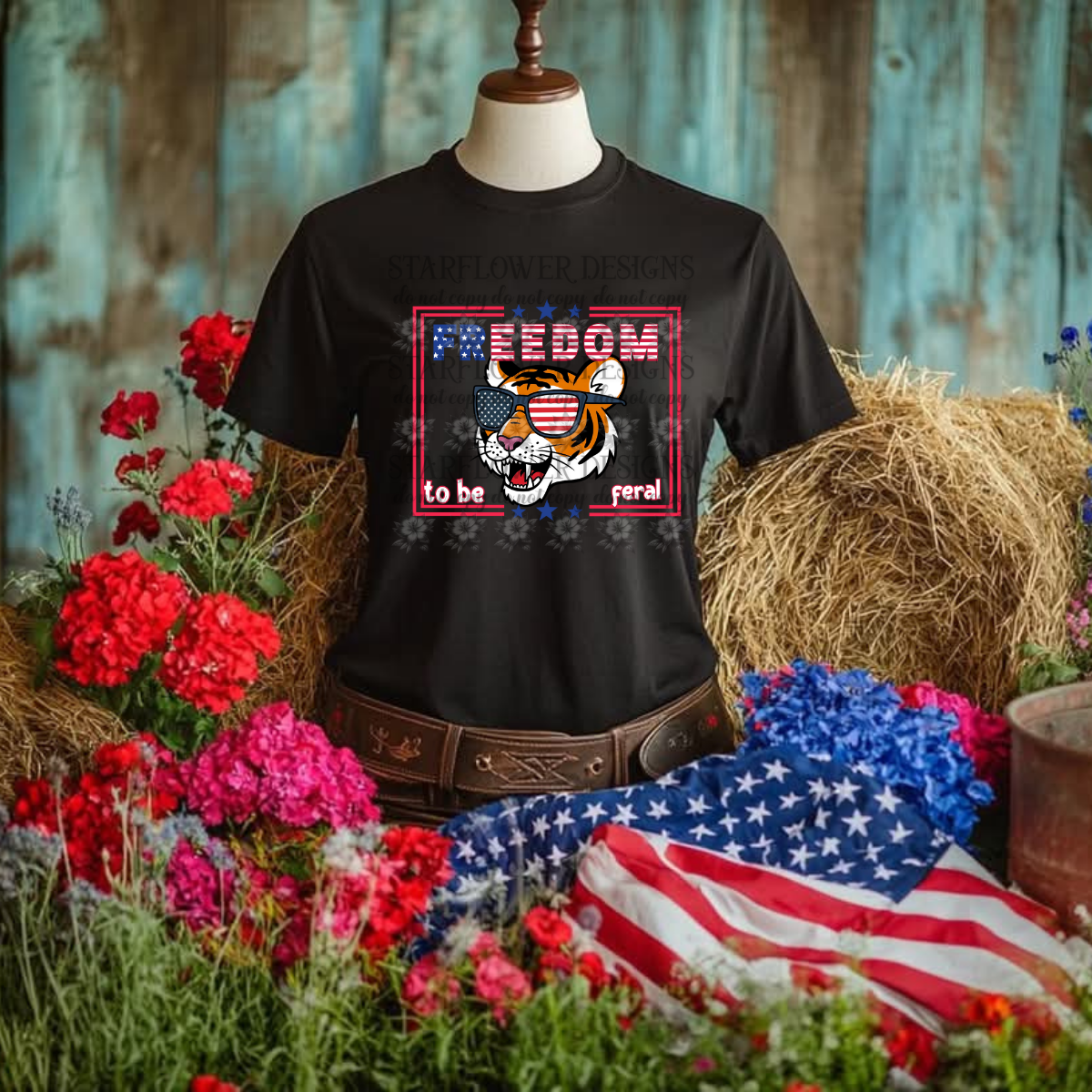 Freedom Tiger- DTF TRANSFER (SFD JUN25)