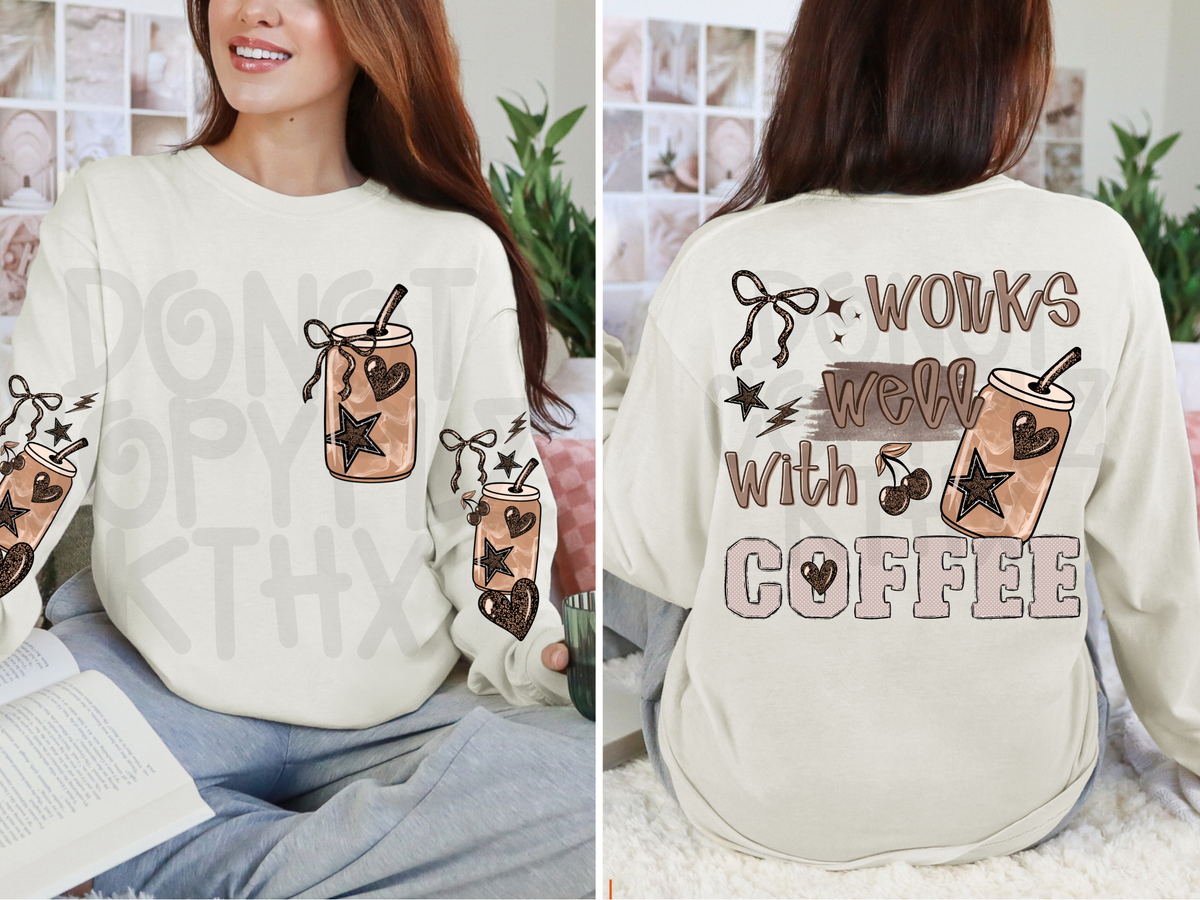 Works well with coffee - DTF TRANSFER (PVC)