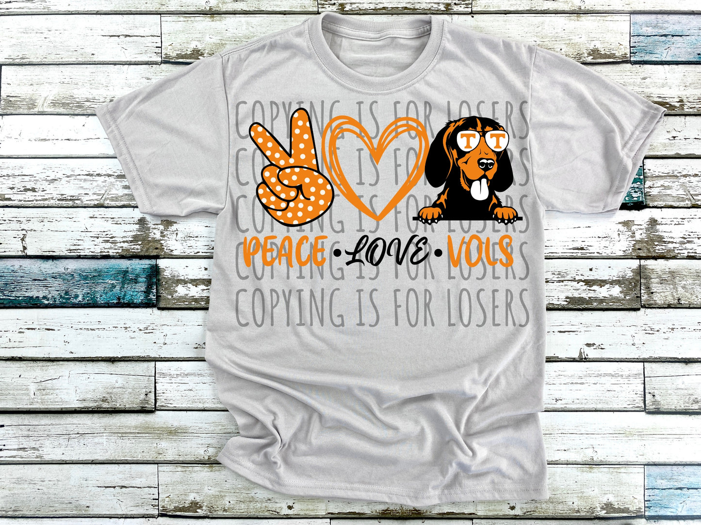 Peace Love Tennessee Vols open heart - DTF direct to film transfer