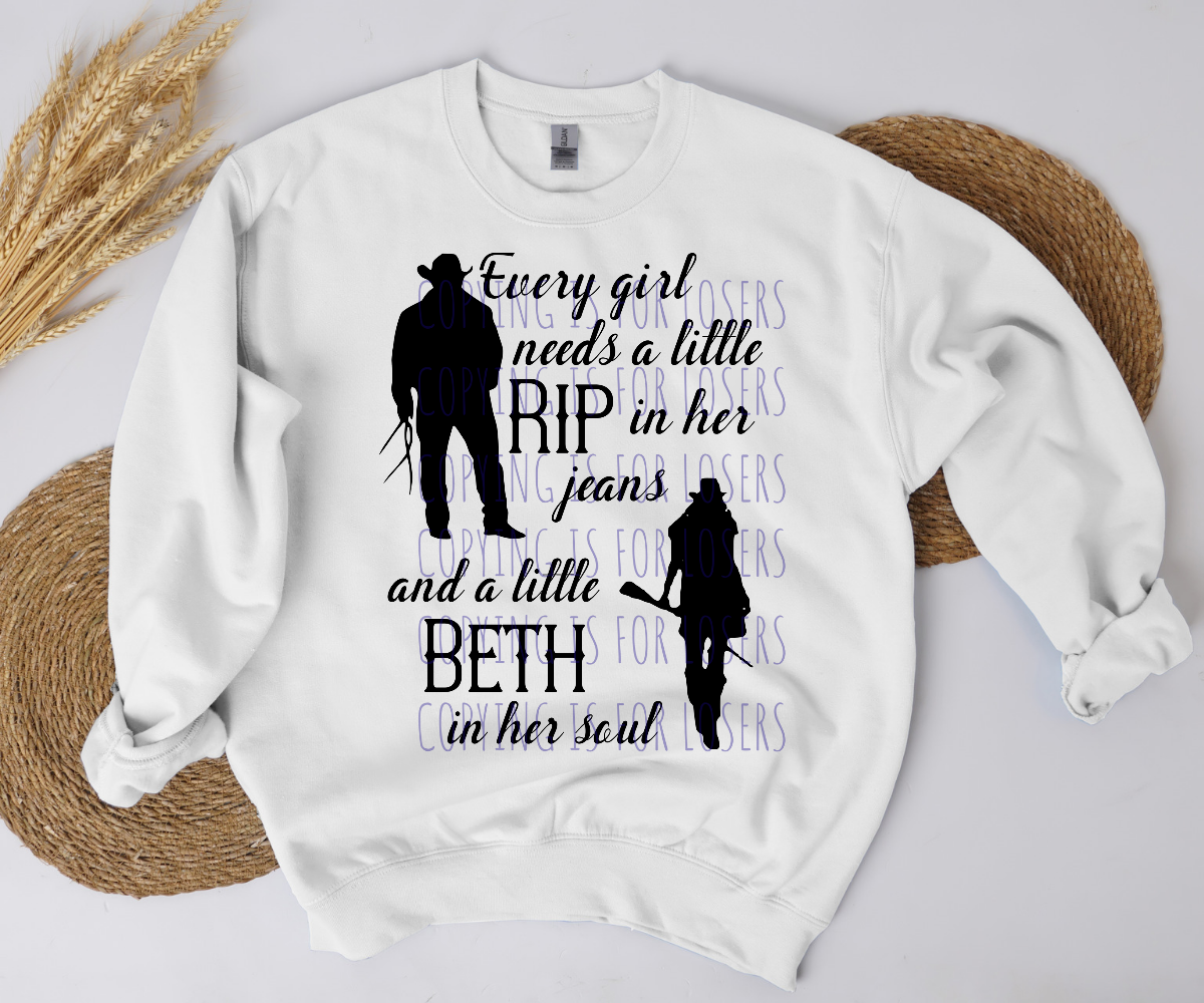 Rip in her jeans Beth in her soul TRANSFER ONLY