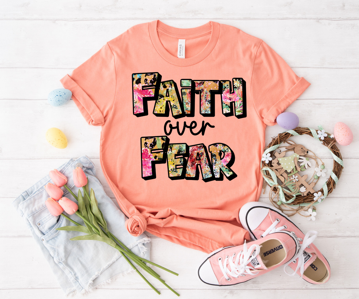 Faith Over Fear - Paint Splash TRANSFER ONLY