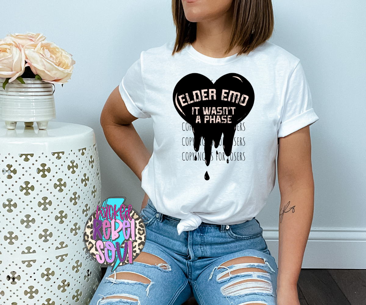 Elder Emo dripping heart - DTF direct to film transfer