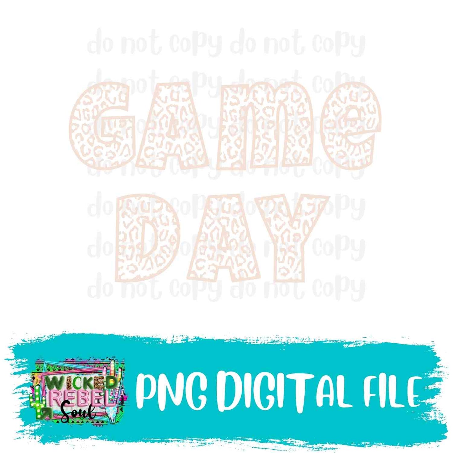 Game Day leopard print PNG