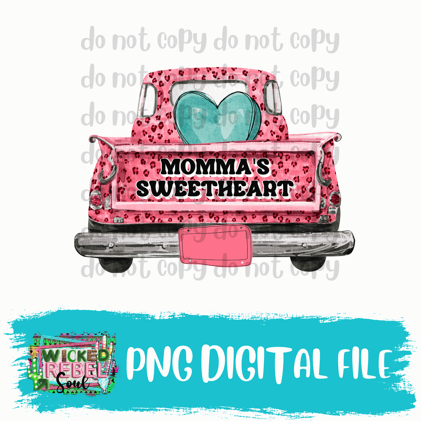 Mama's sweetheart vintage truck PNG