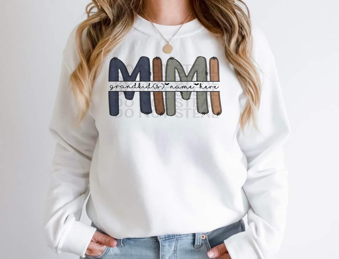 MIMI with grandkids names TRANSFER ONLY