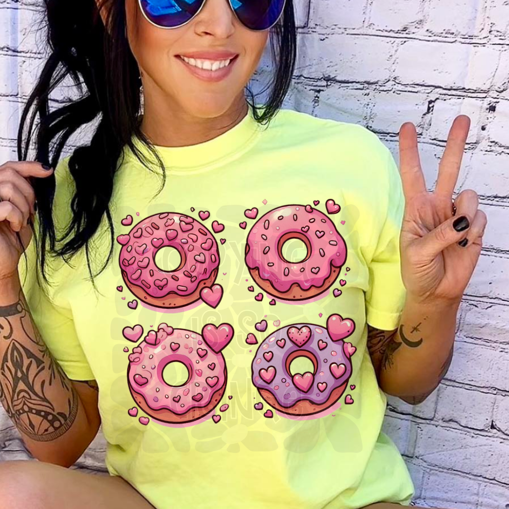 Pink donuts grid - DTF TRANSFER (WRS)