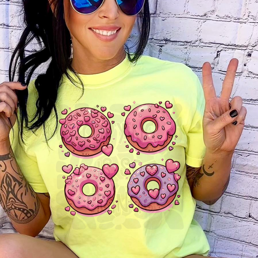 Pink donuts grid - DTF TRANSFER (WRS)