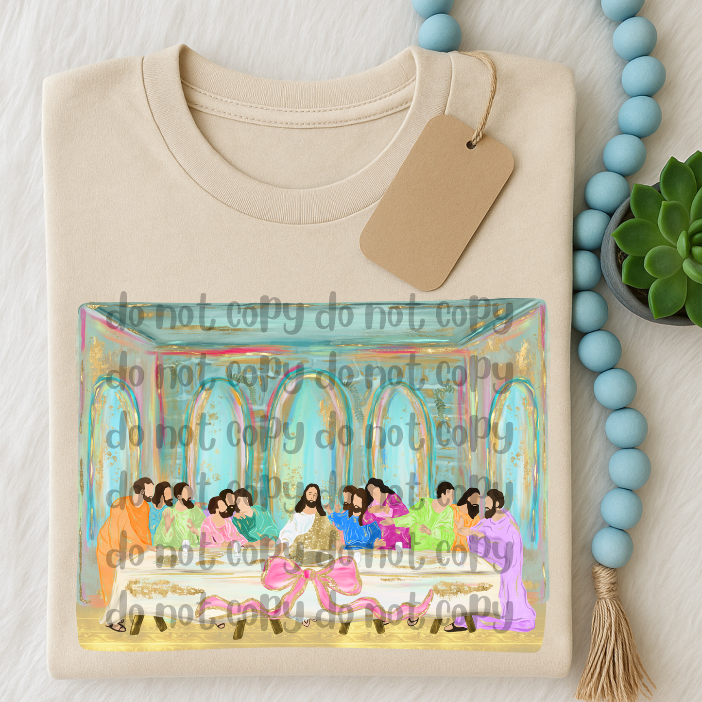 GIRLY bow coquette The Last Supper hand drawn - DTF TRANSFER (TCC)