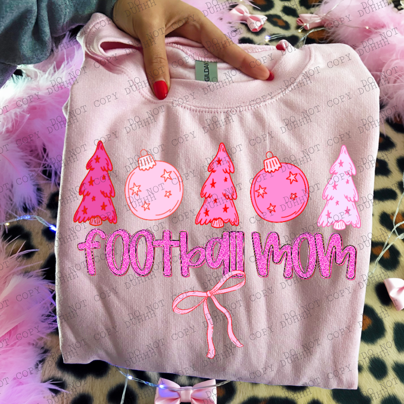football mom pink girlypop Christmas DTF Transfer