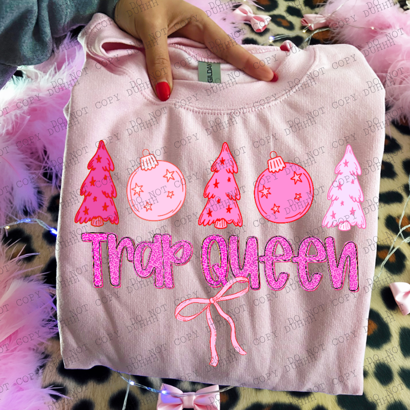 Trap Queen pink girlypop Christmas DTF Transfer