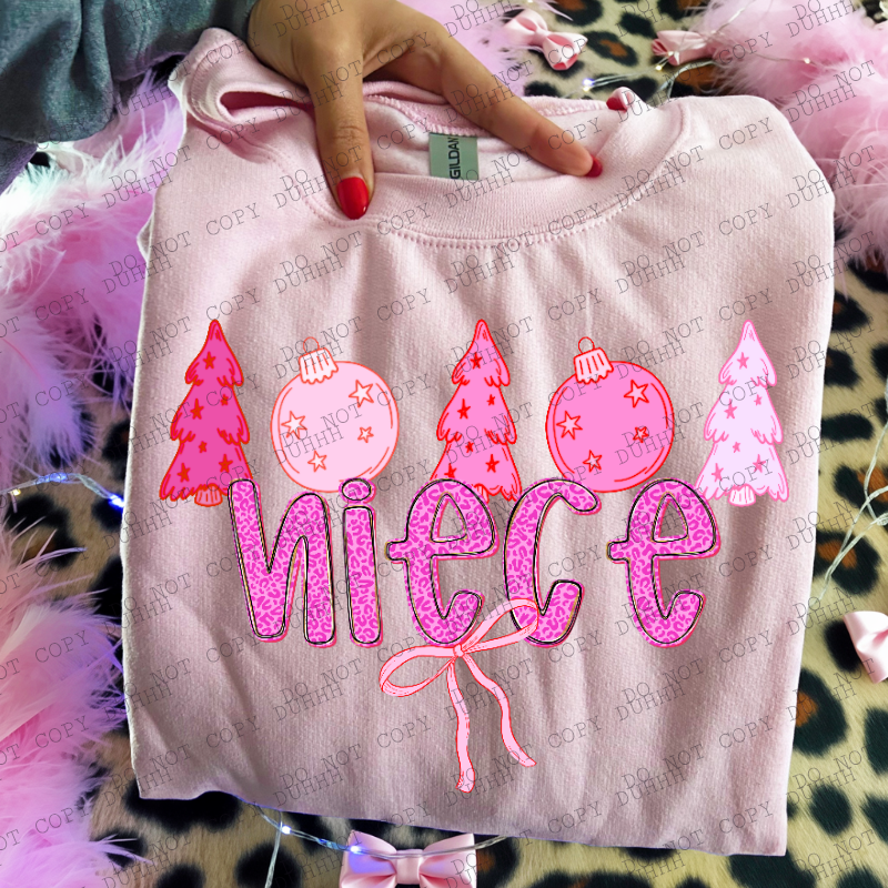 niece pink girlypop Christmas DTF Transfer