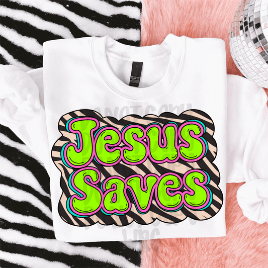 Jesus Saves - DTF TRANSFER (BBDC)