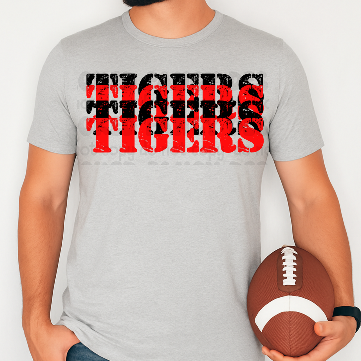 Tigers (Red+Black) army stencil - DTF TRANSFER (WFD Oct25)