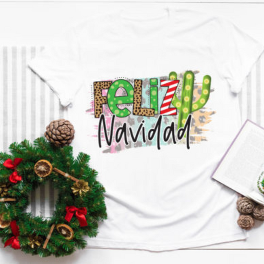 Feliz Navidad cactus - DTF TRANSFER ONLY