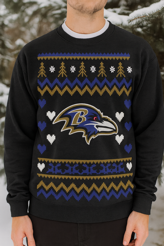 Ravens - DTF TRANSFER (ugly xmas sweater mascot football)