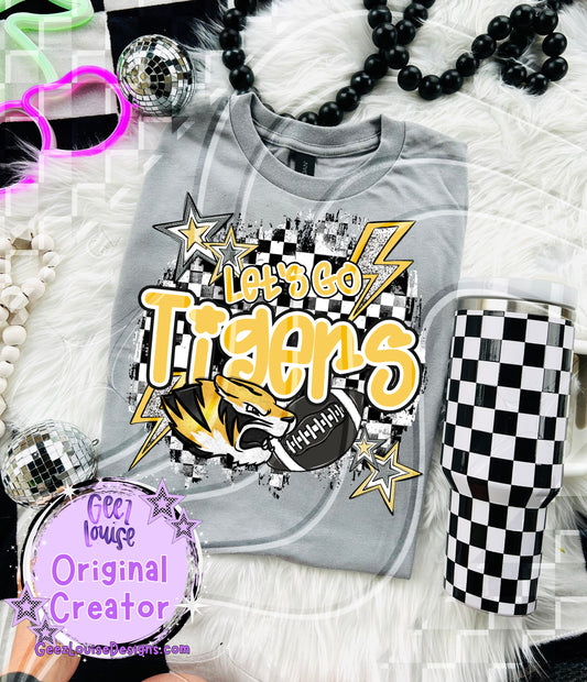 Let's go yellow Tigers - DTF TRANSFER (GL925)