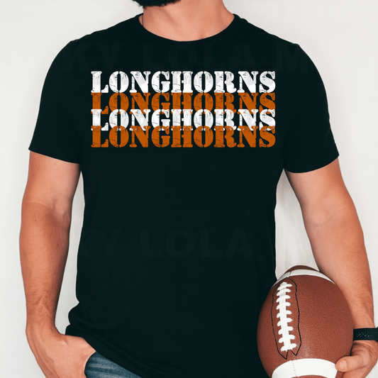 Longhorns army stencil - DTF TRANSFER (WFD Oct25)