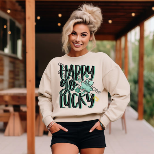 Happy go lucky - DTF TRANSFER (CLD)