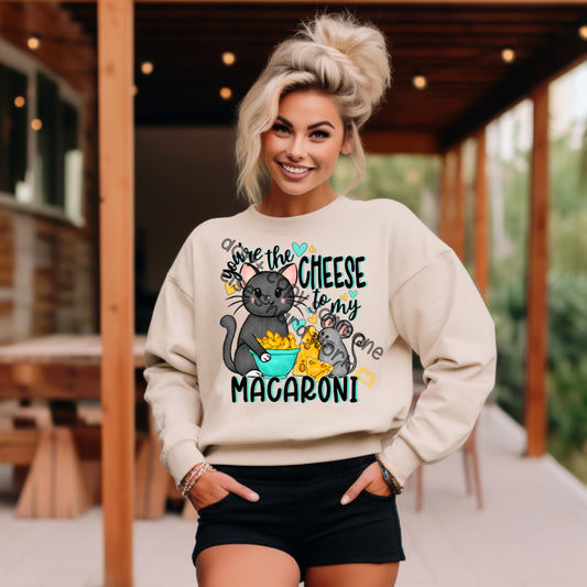Cheese macaroni cat mouse - DTF TRANSFER (CLD)