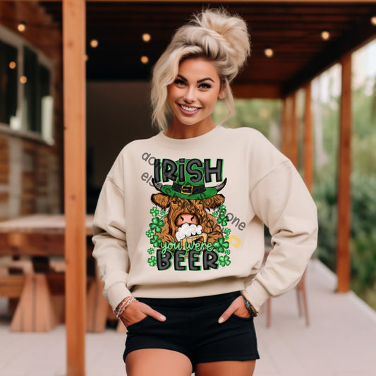 Irish you were beer cow - DTF TRANSFER (CLD)